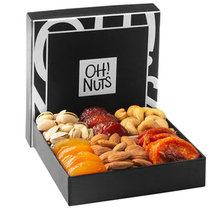 Assorted Nuts & Dried Fruits Gift Basket - Holiday Snack Box for Birthdays, Anniversaries, Care Packages